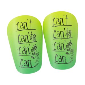 Ioensy - Mini Espinilleras Para Jugadores De Fútbol Protección De Piernas Gruesa Que Absorbe Los Golpes Amarillo Verde S