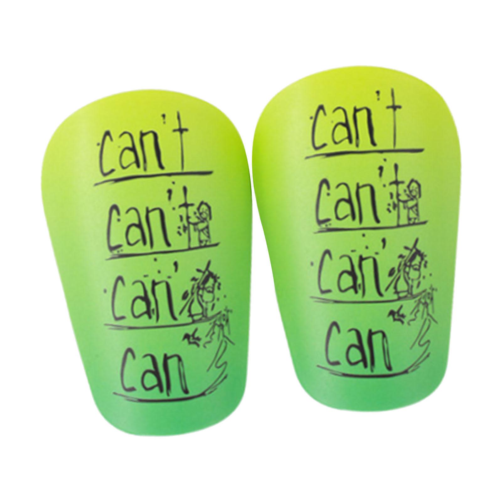 Ioensy - Mini Espinilleras Para Jugadores De Fútbol Protección De Piernas Gruesa Que Absorbe Los Golpes Amarillo Verde S