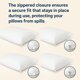 thumbnail image 5 of Juego de 4 fundas de almohada Home Style 51 × 74 cm vinilo impermeable, 5 of 9