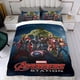 thumbnail image 4 of Vengadores Conjunto de sábanas temático, trío de piezas, cómodo y amigable con la piel, diseño único, regalo de decoración para el hogar para familiares, amigos y fans, 90 cm * 190 cm, 4 of 6