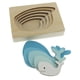 thumbnail image 1 of Rompecabezas De Madera De 5 Capas, Juguete Educativo Temprano Para Bebés, Ballena Azul, 1 of 5
