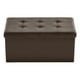 thumbnail image 2 of Puff Baul Silla Plegable Ecocuero Organizador 38x76cm Café, 2 of 3