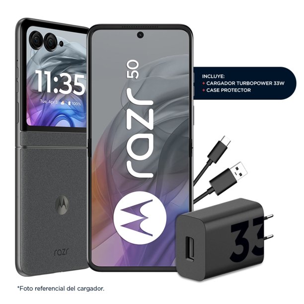 Smartphone Razr 50 5G 512GB Gris + Audifonos | Lider