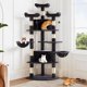 thumbnail image 2 of Cama para mascotas Allewie 185 cm Torre para gatos de esquina con forma de abanico Gris oscuro, 2 of 7