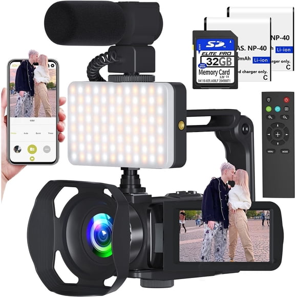 Cámara de Video VETEK 8K 48MP WiFi Visión Nocturna 18X