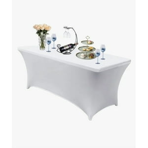 Atlas - Funda De Mantel Tela Spandex 180*75*75 Cm Blanco