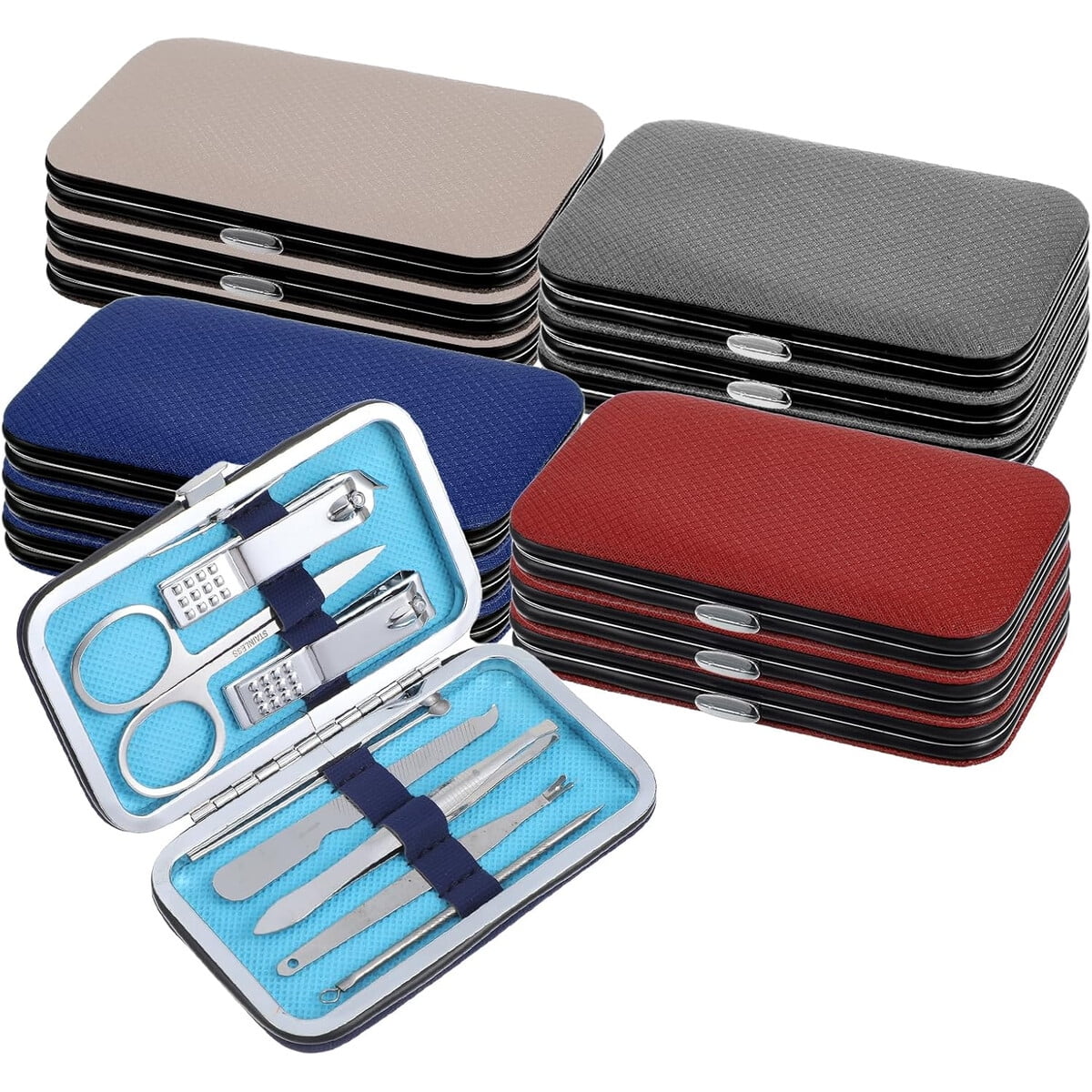 Genérico - Set Manicure 12 Piezas Acero Inoxidable Estuche X12