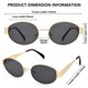 thumbnail image 5 of Gafas de sol DIMENSIP, retro, ovaladas, doradas, de metal, unisex, 5 of 5