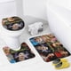 thumbnail image 4 of Zombi de Disney-theme 4-Piece Shower Curtain Set with Rugs, Waterproof Bathroom Decor Set Includes Bath Mat, U-Shaped Rug, Toilet Lid Cover and Curtain with Hooks, 4 of 6