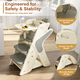 thumbnail image 3 of Multi functional Growing Up Dining chair,A high chair suitable for eating and feeding,Adjustable Height Toddler Tower,Use five-point seat belts and a movable large dinner plate., 3 of 3