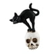 thumbnail image 1 of Estatua De Halloween, Decoración De Mesa Para Chimenea, Granja, Escritorio, Gato Con Esqueleto, 1 of 3