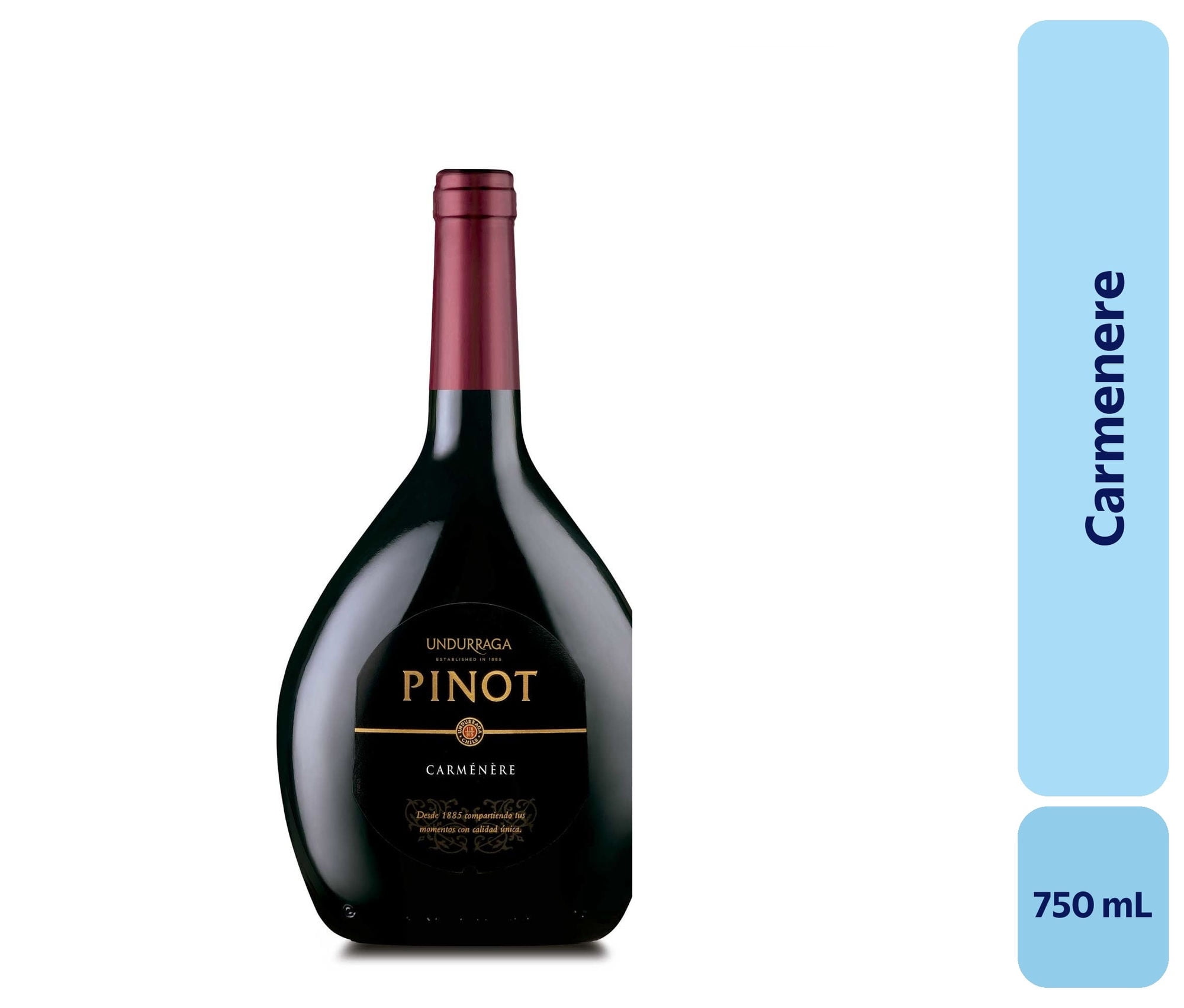 Vino Carménère Botella 750 mL Undurraga