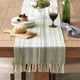 thumbnail image 4 of Tapete de mesa DII Farmhouse con rayas trenzadas, 38 x 185 cm, alcachofa, 4 of 9