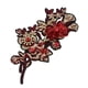 thumbnail image 3 of Insignia del remiendo de la lentejuela del bordado del Applique de la flor del grano para la ropa que cose rojo, 3 of 5