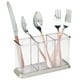 thumbnail image 1 of Soporte para cubiertos mDesign Hyde Collection, transparente y cepillado, 1 of 3