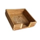 thumbnail image 3 of Cesta De Servilletas Plana Tejida, Cesta De Servilletas De Mimbre Para Café Al Aire Libre, Baño, 19 X 19 X 6 Cm, 3 of 5