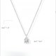 thumbnail image 1 of Collar Colgante de Lágrima de Plata Esterlina 925 con Circonia Cúbica para Mujer, Cadena Delicada de Eslabones O con Extensión de 2 Pulgadas, Joyería Minimalista Simple Ajustable de 16.5 Pulgadas, 1 of 6