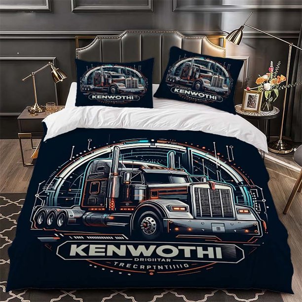 Future Truck Design Themed Bedding Three-Piece Set Duvet Cover and Pillowcase Set