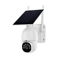 Magideal - Cámara De Seguridad Solar Para Exteriores Con Almacenamiento En La Nube/Tf, Panorámica, Inclinación Y Visión De 360 Degree. Sin Batería