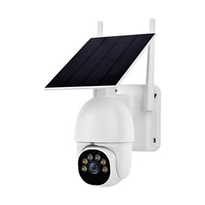 Magideal - Cámara De Seguridad Solar Para Exteriores Con Almacenamiento En La Nube/Tf, Panorámica, Inclinación Y Visión De 360 Degree. Sin Batería