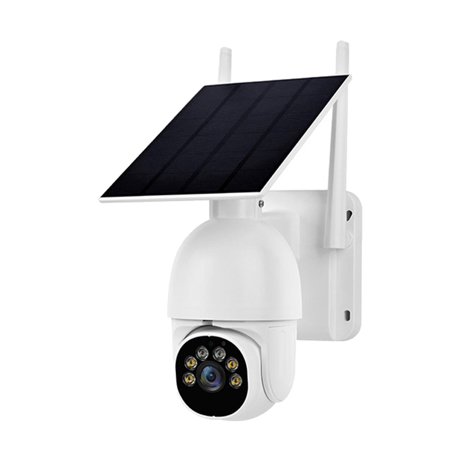 Magideal - Cámara De Seguridad Solar Para Exteriores Con Almacenamiento En La Nube/Tf, Panorámica, Inclinación Y Visión De 360 Degree. Sin Batería