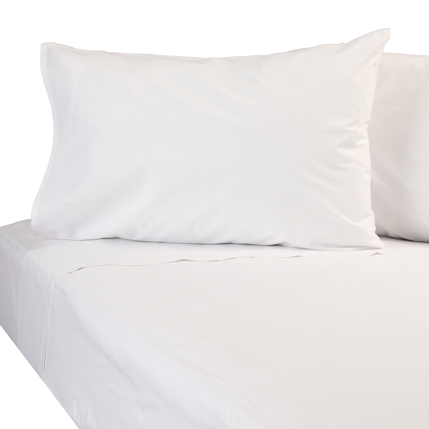 Sueño Blanco - Juego De Sabanas 2 Plazas, Color Blanco, 144 Hilos, Incluye 2 Fundas Medidas Sabana Superior 210 X245 Inferior 150X200X24 Fuelle