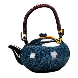 Bothyi - Tetera De Cerámica Dispensador De Té Tradicional Fabricante De Té Para Picnic Senderismo Al Aire Libre Azul1