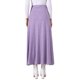 thumbnail image 3 of INSPIRE CHIC Falda de Mujer Cintura Alta Elástica Sólida Ligera Fluida Acampanada Casual Maxi Faldas XS Púrpura, 3 of 6
