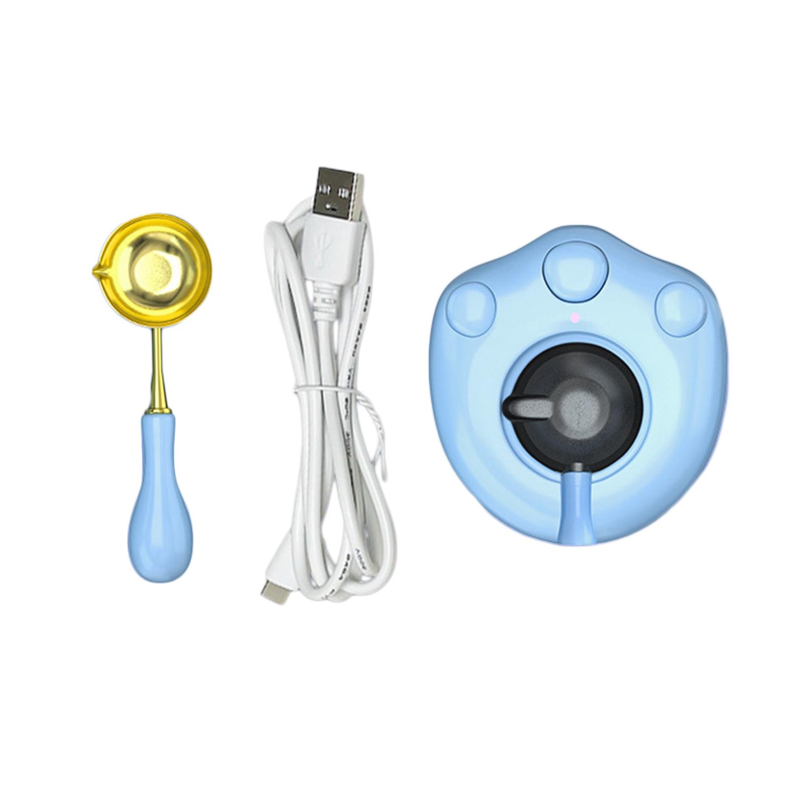 Magideal - Calentador Eléctrico, Horno De Fusión De Cera De Sellado, Horno De Cera De Sellado Usb Para Sobres De Bricolaje, Accesorios De Decoración De Cajas De , Azul