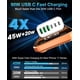 thumbnail image 3 of Bloque de carga RUMIXI, 90 W, GaN, USB C, 6 puertos para iPhone/Samsung, 3 of 7