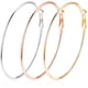 thumbnail image 2 of Cocadant - Juego de 3 pares de aros grandes de acero inoxidable chapados en oro de 14 quilates y plata rosa para mujeres y niñas con orejas sensibles (juego de 3 colores), 2 of 7