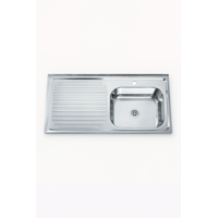 Genérico - Lavaplatos Sobreponer 100X50Cm Secador Izquierdo