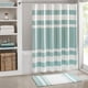 thumbnail image 1 of Cortina De Baño Diseño Impermeable Tela Bano + 12 Ganchos Turquesa AZ, 1 of 9