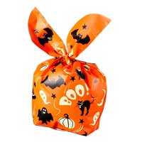 Magideal - 50 Bolsas De Dulces De Halloween, Suministros Para Fiestas, Bolsas De Regalo, Bolsas De Almacenamiento Vacías Para Fiestas, Bolsas De Para Naranja B 17Cmx10Cm