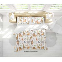 Milsleep - 3D Cute Animals Hand Drawn Pattern Quilt Cover Set Bedding Set Duvet Cover