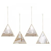 Set De 4 Espejos Triangulares Colgantes Taller Sin Fronteras