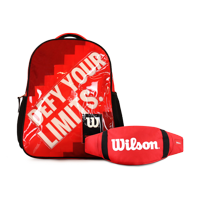Pack Wilson Mochila Infantil Logan Rojo + Banano Oval Rojo