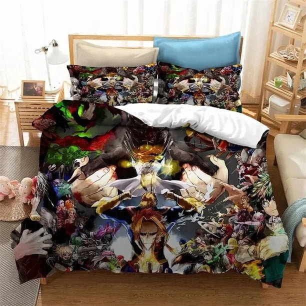 ed My Hero Academia Duvet Cover Pillowcase Bedding Set Double Twin Full Queen King Adult Bedclothes Quilt CoverBed Sheets