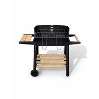 Parrilla / Parrillera Sin Tapa A Carbón Lore Con Ruedas Y Mesa Lateral.