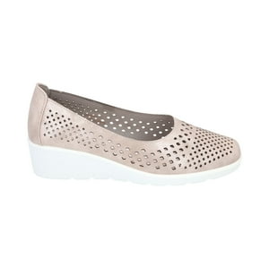 Zapato Mujer Dorado Confort Police