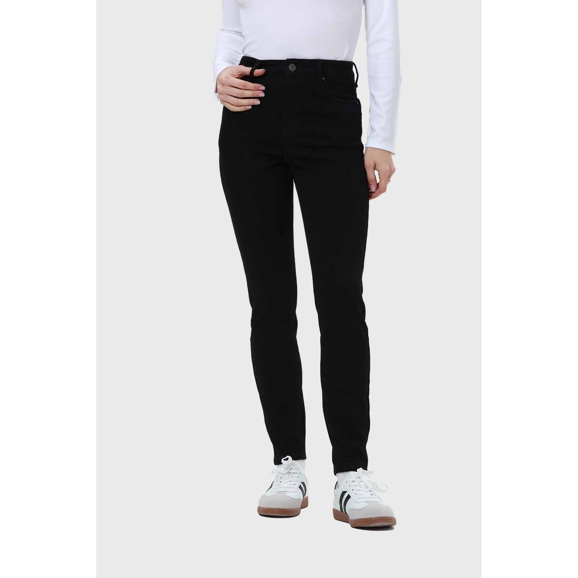Fashionspark - Jeans Mujer Skinny Con Polar Negro - Ll