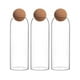 thumbnail image 1 of Set 3 Botellas Frascos Vidrio Transparente Tapa De Corcho XL, 1 of 8