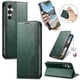 thumbnail image 3 of Funda tipo cartera para Samsung Galaxy A35 de piel con cierre magnético, ranuras para tarjetas y correa para la muñeca Verde, 3 of 6