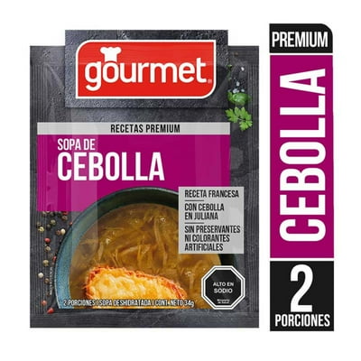 Sopa De Cebolla Premium (2 Porciones) Sobre 34 G Gourmet