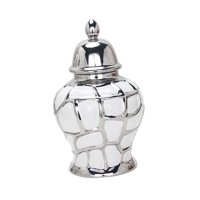 Bothyi - Tarro De Jengibre De Porcelana, Tarro De Templo, Jarrón Decorativo, Tapa Abovedada, Escritorio De Dormitorio, 17Cm X 32Cm