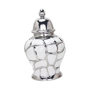 Bothyi - Tarro De Jengibre De Porcelana, Tarro De Templo, Jarrón Decorativo, Tapa Abovedada, Escritorio De Dormitorio, 17Cm X 32Cm