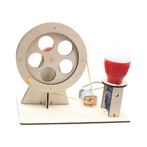 Genérico - Manualidades Diy Generador De Manivela Divertido Accesorio De Enseñanza Rompecabezas 3D De Madera Para Clase