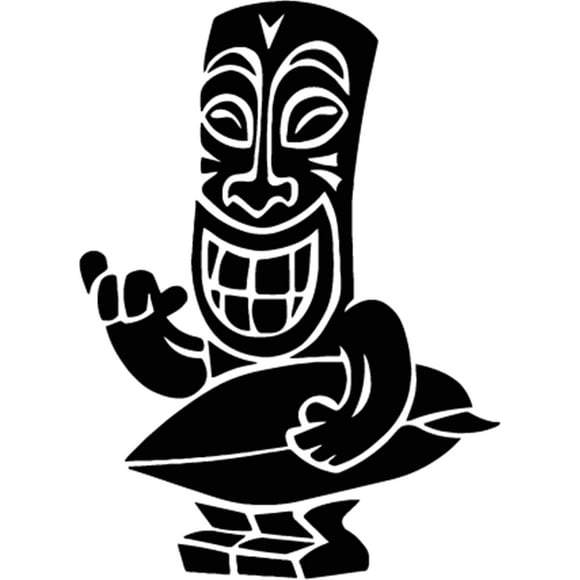 Sticker Tiki Surfboards Lifestyle Beach Hawaii Auto Suv