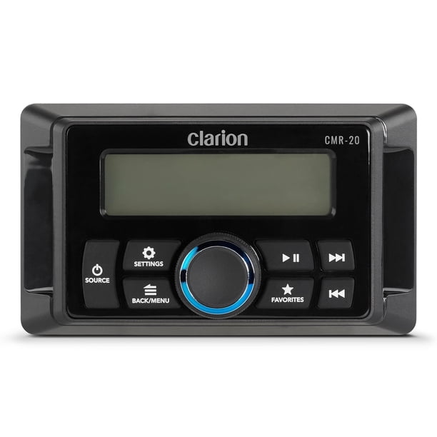 Clarion CMR-20 Control Remoto Marino con Cable y Pantalla LCD de 2,4", IP67, Compatible con CMM-20, CMM-30 y CMM-30BB