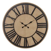 Genérico - Reloj Pared Rústico Madera Ratán Números Romanos Jhn